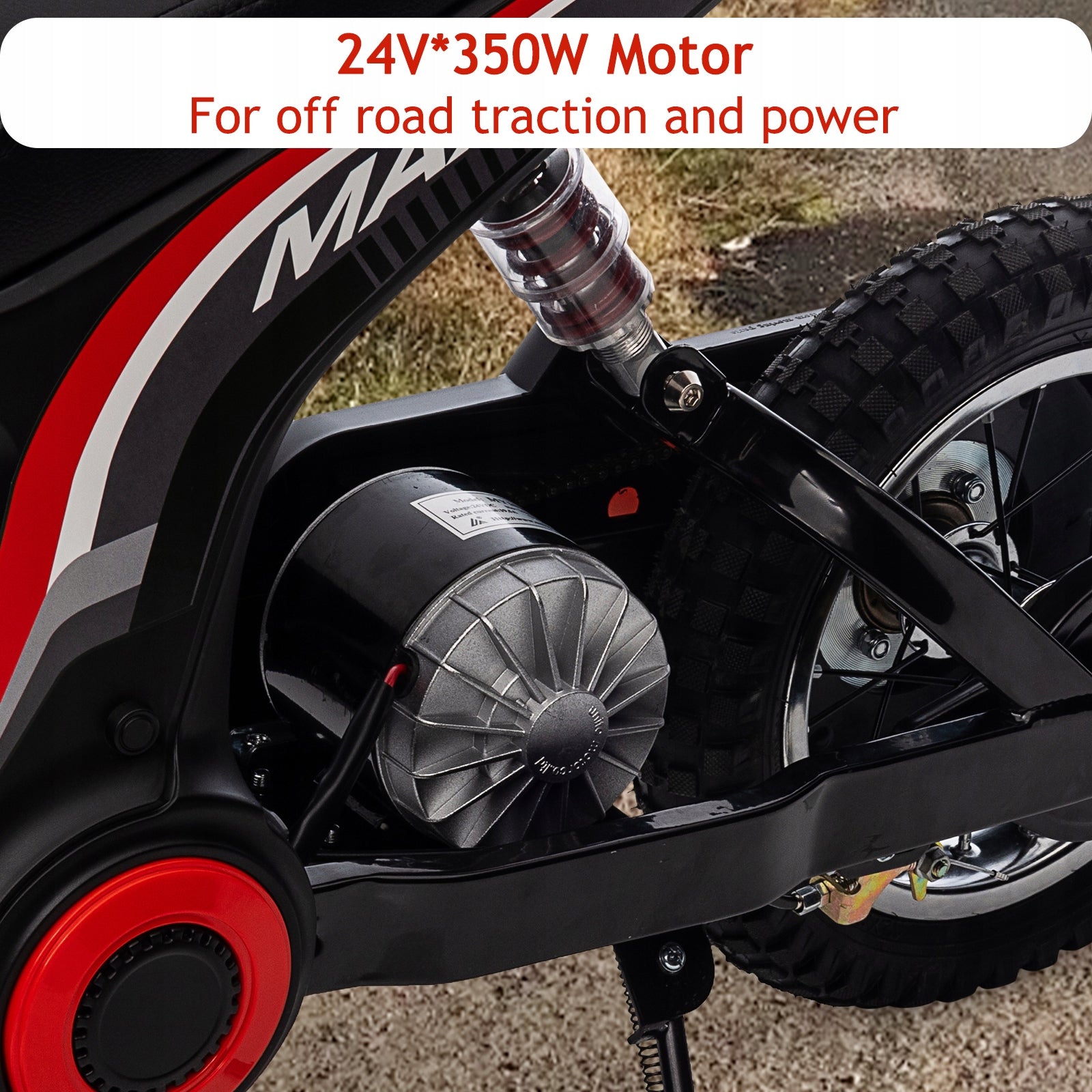 Elektryczny motocykl terenowy 24V 350W dla dzieci 3tryby prędkości 23.2km/h Manufacturer code SX2328