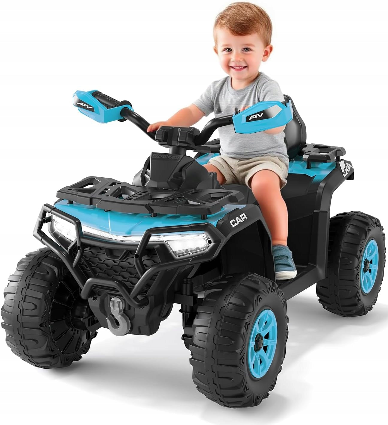 Elektryczny quad dla dzieci z pilotem, Odpowiedni dla dzieci od 3lat, Cyjan