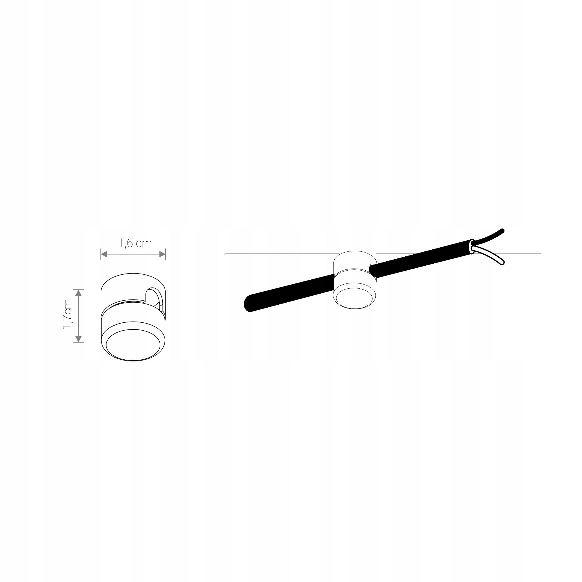 Laidų laikiklis Nowodvorski Cameleon Mounting C 7320, juodas