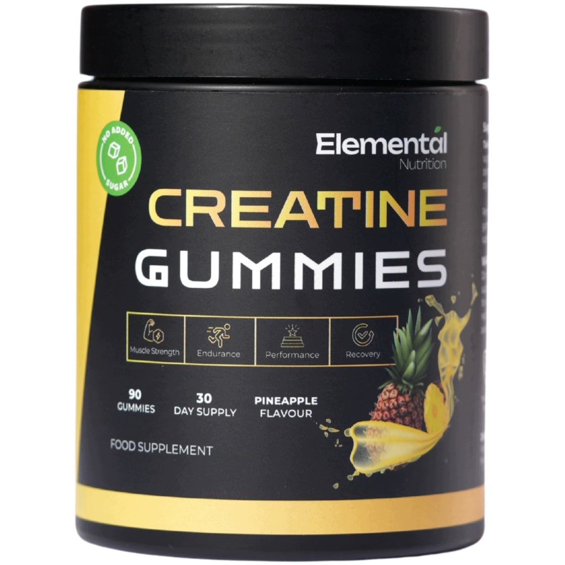 Elemental Nutrition Creatine Monohydrate 5000mg - Pineapple Gummies 90 pcs