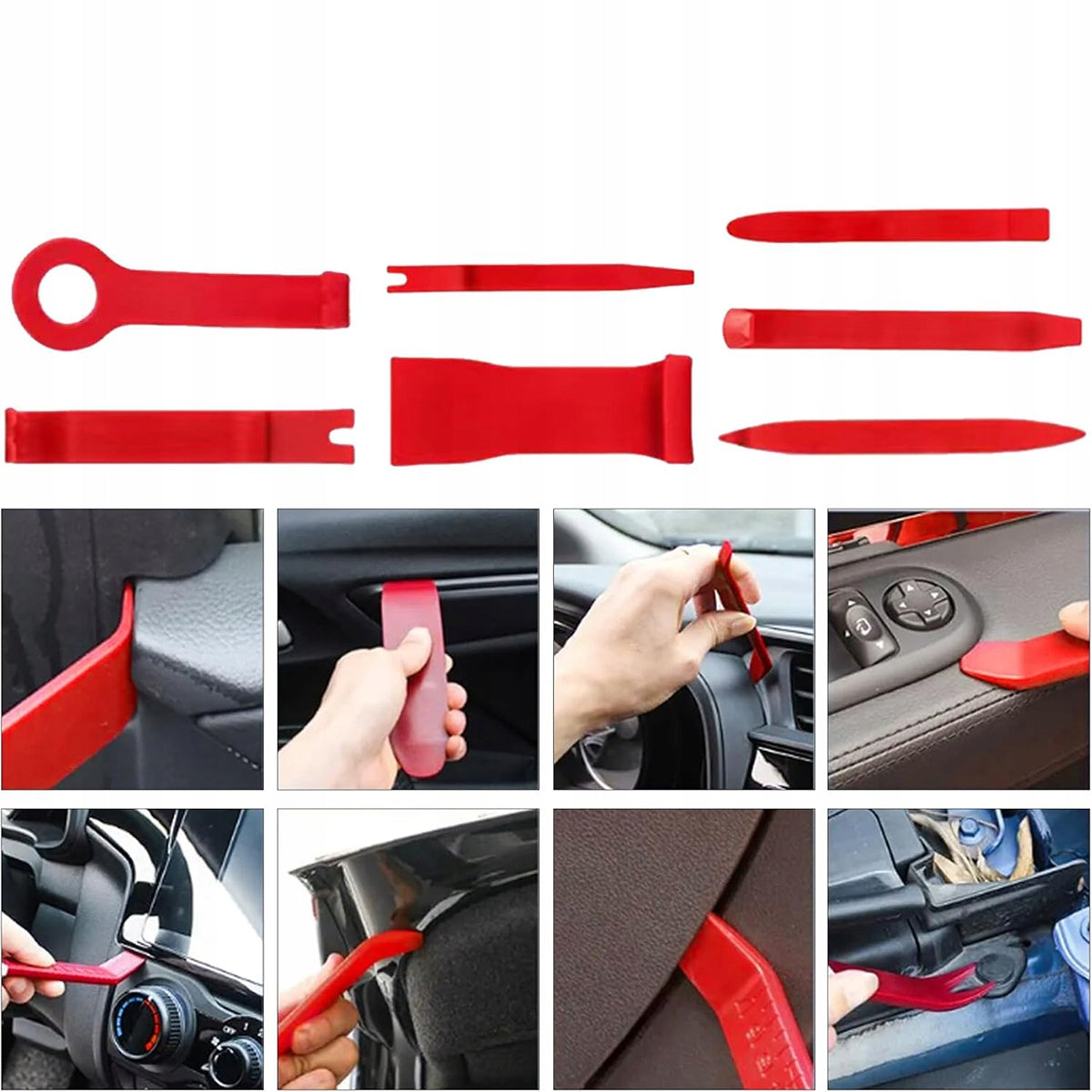 Emergency Car Door Opening Kit Crowbar Wedge Folding Rod Twisted Brand no brand