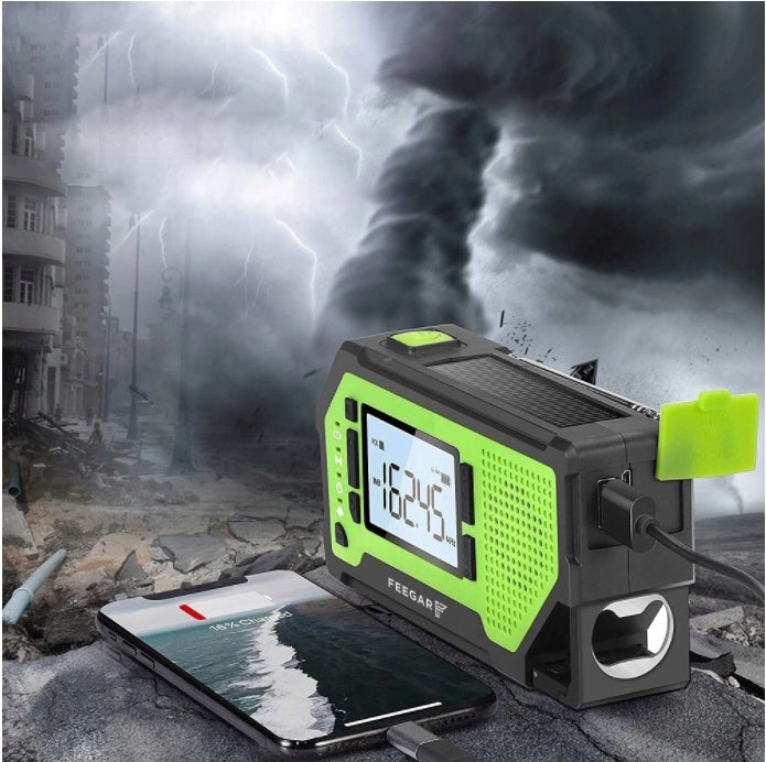 Emergency Solar Construction Radio Feegar Network or Battery Operated AM FM SOS Manufacturer code OZE PRO