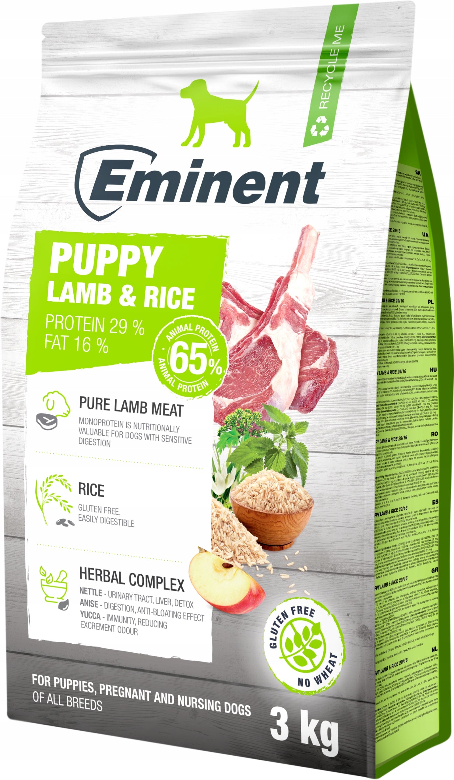 Eminent Puppy LAMB&Rice 29/16 3kg sucka lamb food for puppies