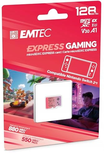 Emtec mSD Express UHS-I U3 128GB microSDXC U3 V30 A1 for Switch 2