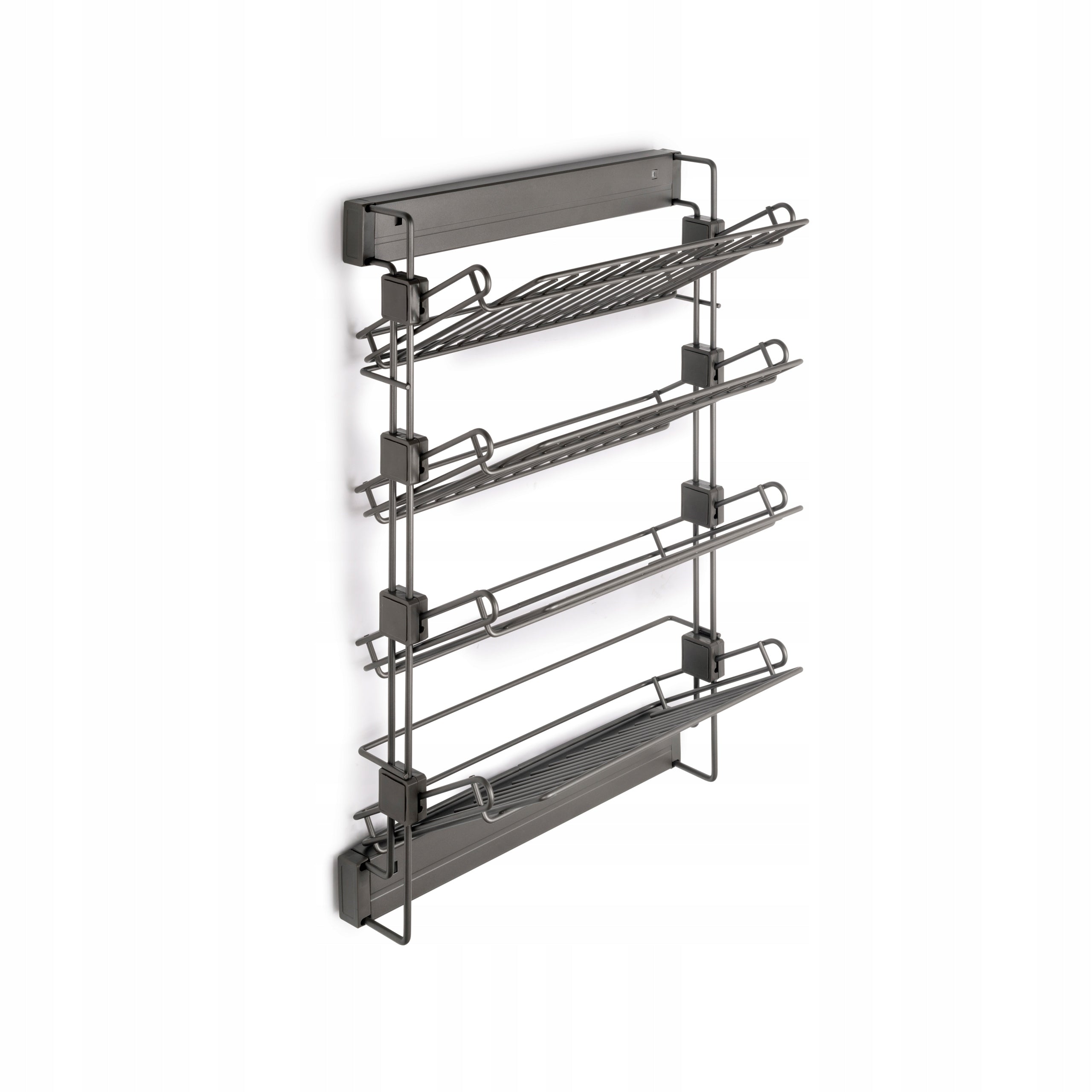 Emuca Retractable Shoe Shelf for Quartz Closet and Walk-in Wardrobe, Left