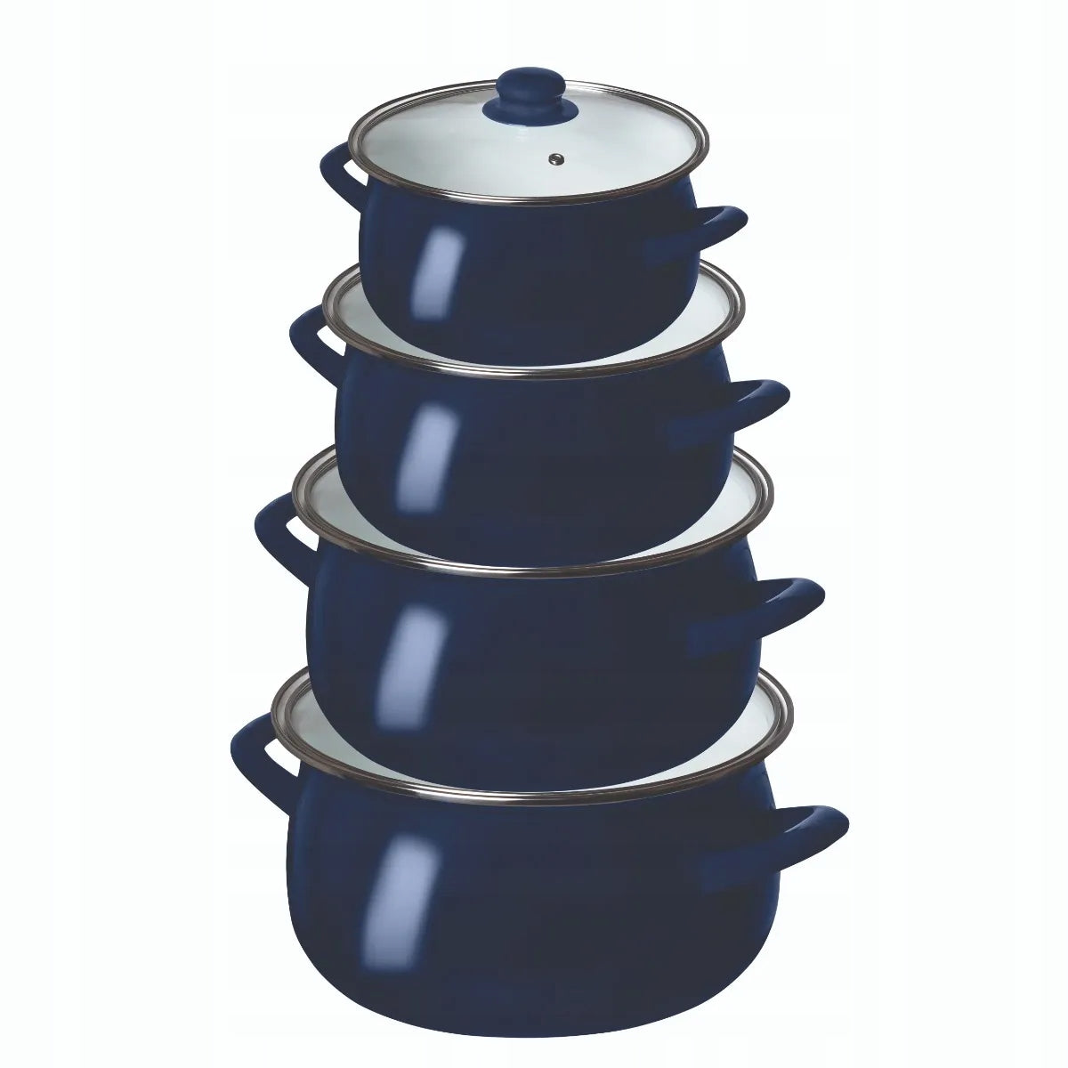 Enamel pots induction gas pot set Altom Design navy blue 8 el Manufacturer code 5906361384467