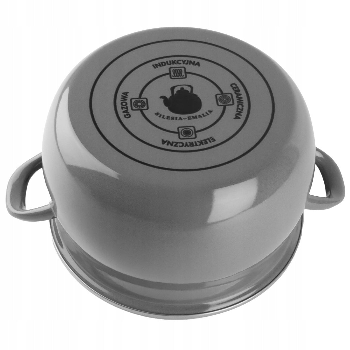 Enamel pots set of enamel pots grey Helena 10 elements Line Helena