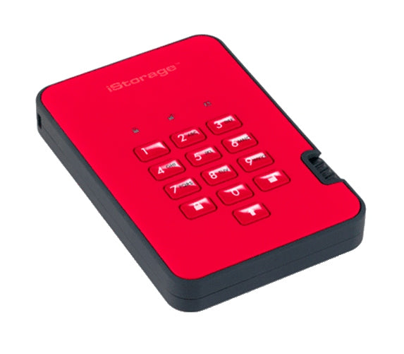 Encrypted diskAshur2 Encrypted Portable SSD 256-bit 4TB RED Manufacturer code IS-DA2-256-ssd-4000-R