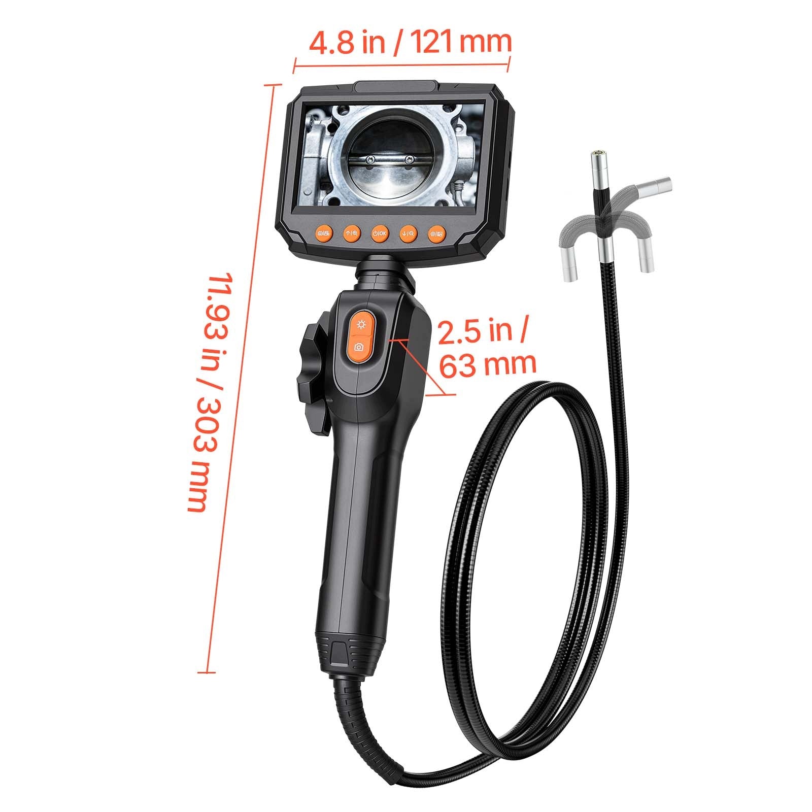 Endoscope Camera With Two-Way Moving Head And 4,3" Display Manufacturer code ZXKQXNKJ15MDI