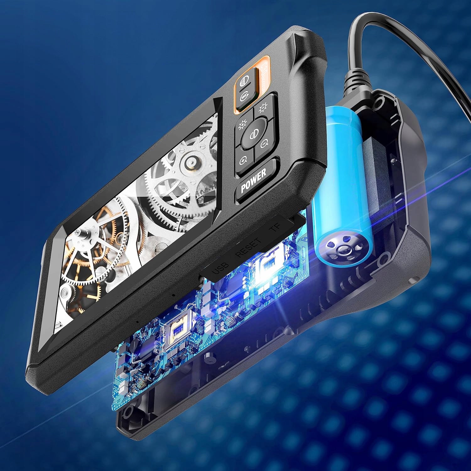 Endoscope Inspection Camera FULL HD 5M IPS Display 4.3" LED CMOS 1080p Manufacturer code ENDOSKOP Z EKRANEM DO RUR WARSZTATU +KOŃCÓWKI