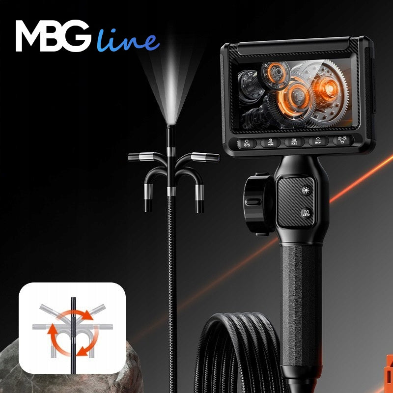 Endoscope Inspection Camera MOVABLE HEAD 360° 1.5m 8.5mm for MOTOR PIPES Brand MBG Line