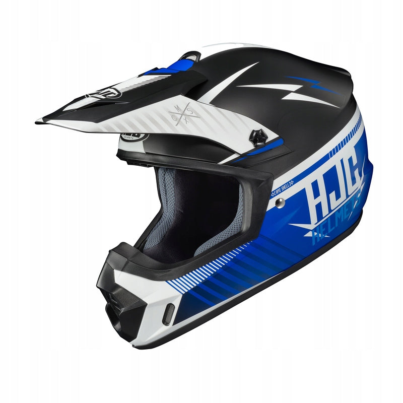 Enduro Cross HELMET HJC CS-MX-II CS MX II 2 TWEEK WHITE BLUE MAT Size XL