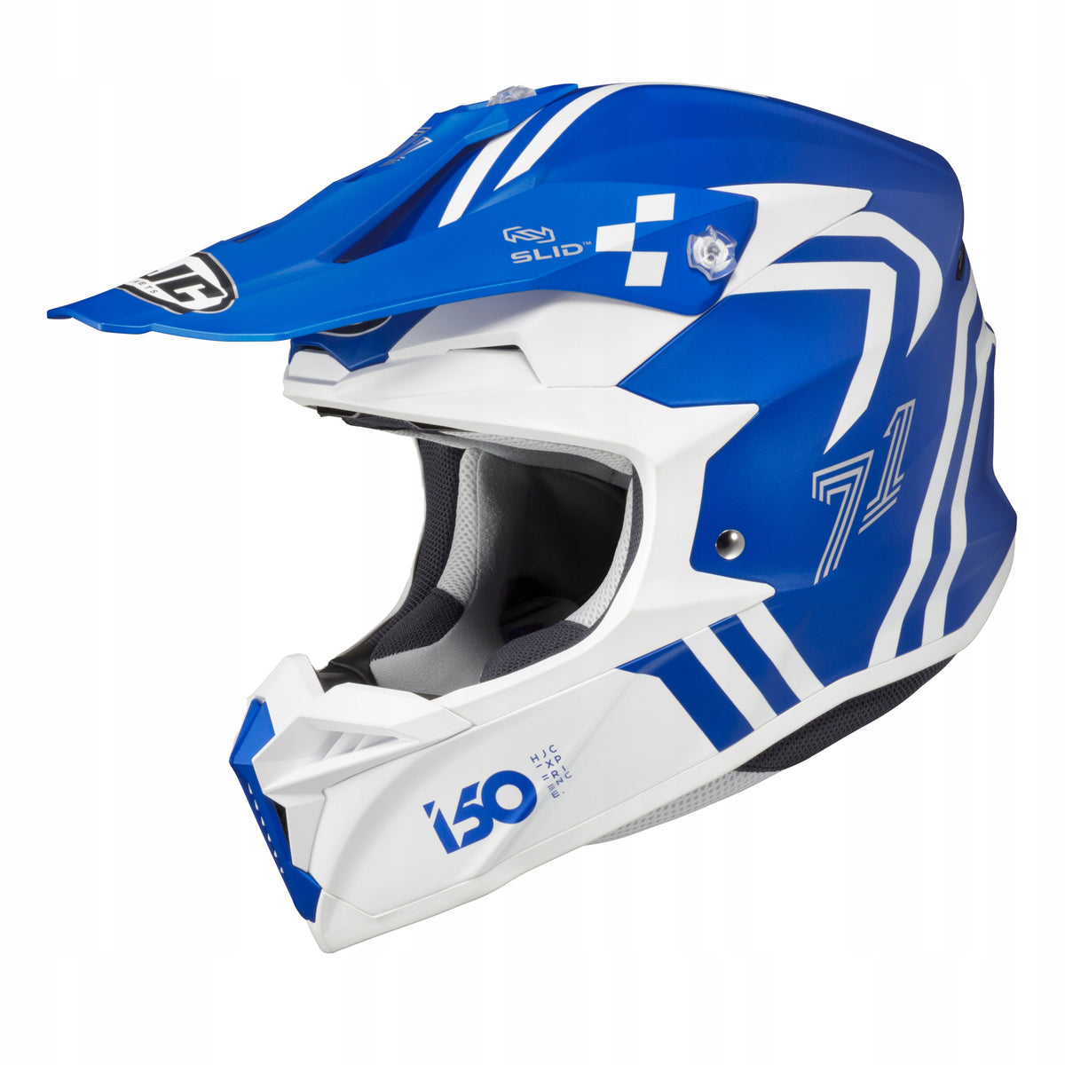 Enduro Cross HELMET HJC i50 HEX WHITE BLUE MAT Size M