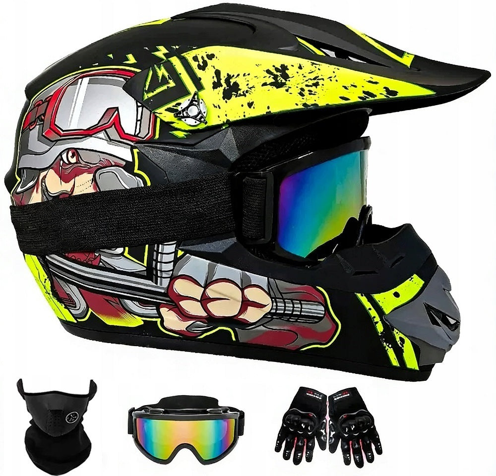 Enduro Helmet Goggles MASK Quad ATV Cross Scooter Electric BMX Bike XL