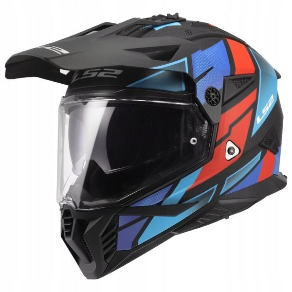 Enduro helmet LS2 MX702 Pioneer II Block Black/Red/Blue size XL quad adv