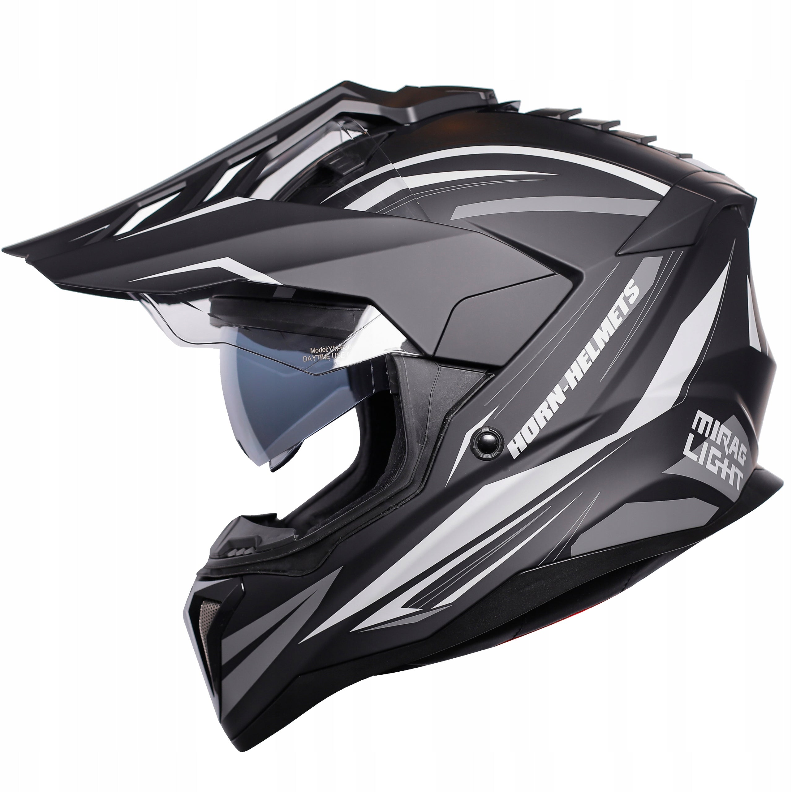 Enduro quad motorcycle helmet Horn MultiCross ECE2206 blend under intercom XS Manufacturer's catalog number V2A-916-szary-blenda-XS