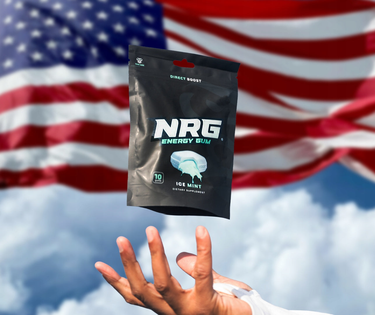 Energetická žuvačka NRG s kofeínom, bez cukru - vyrobená v USA Expiration date at least six months from the date of purchase