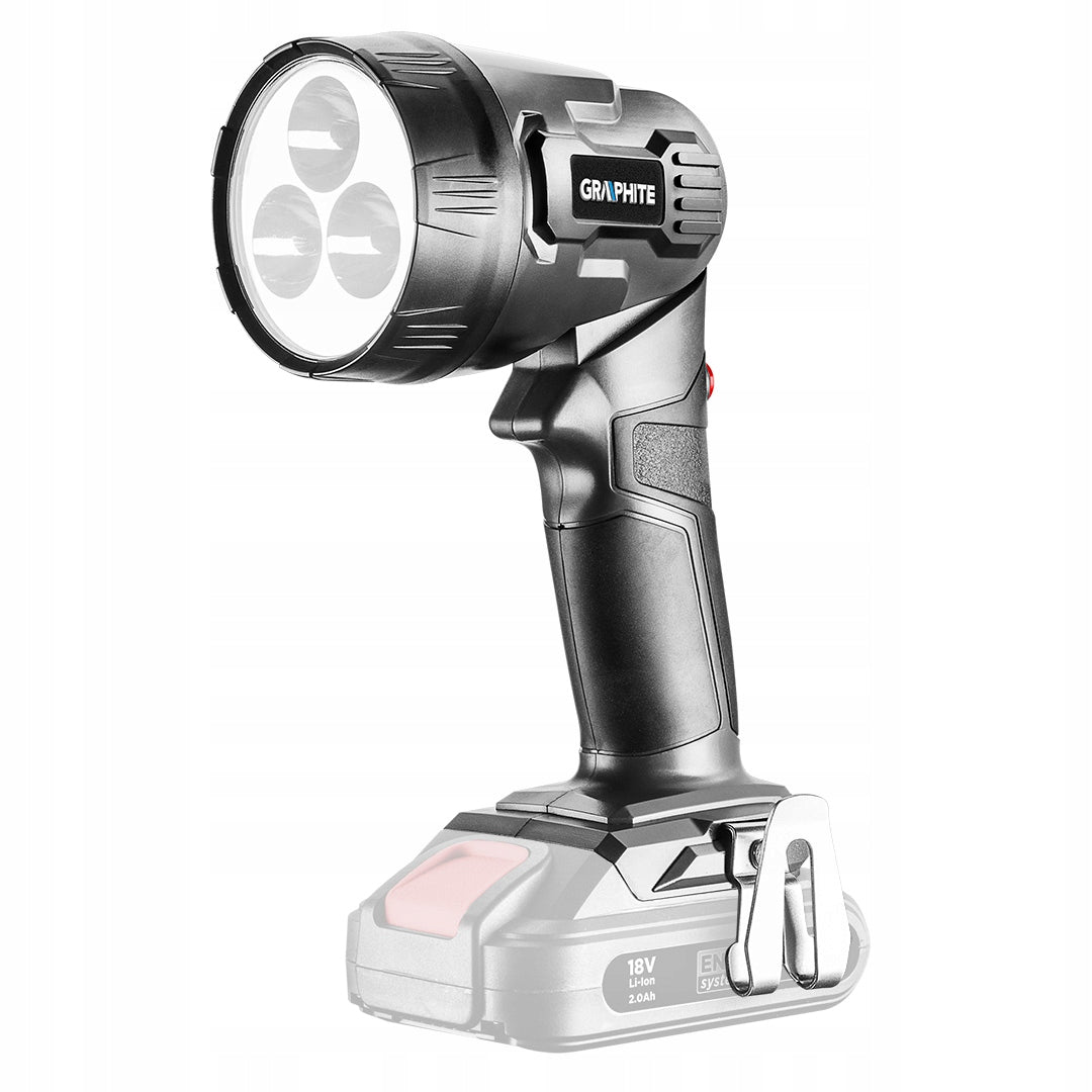 Energy+ 18V Rechargeable Flashlight, Li-Ion, Without Battery, GRAPHITE 58G007