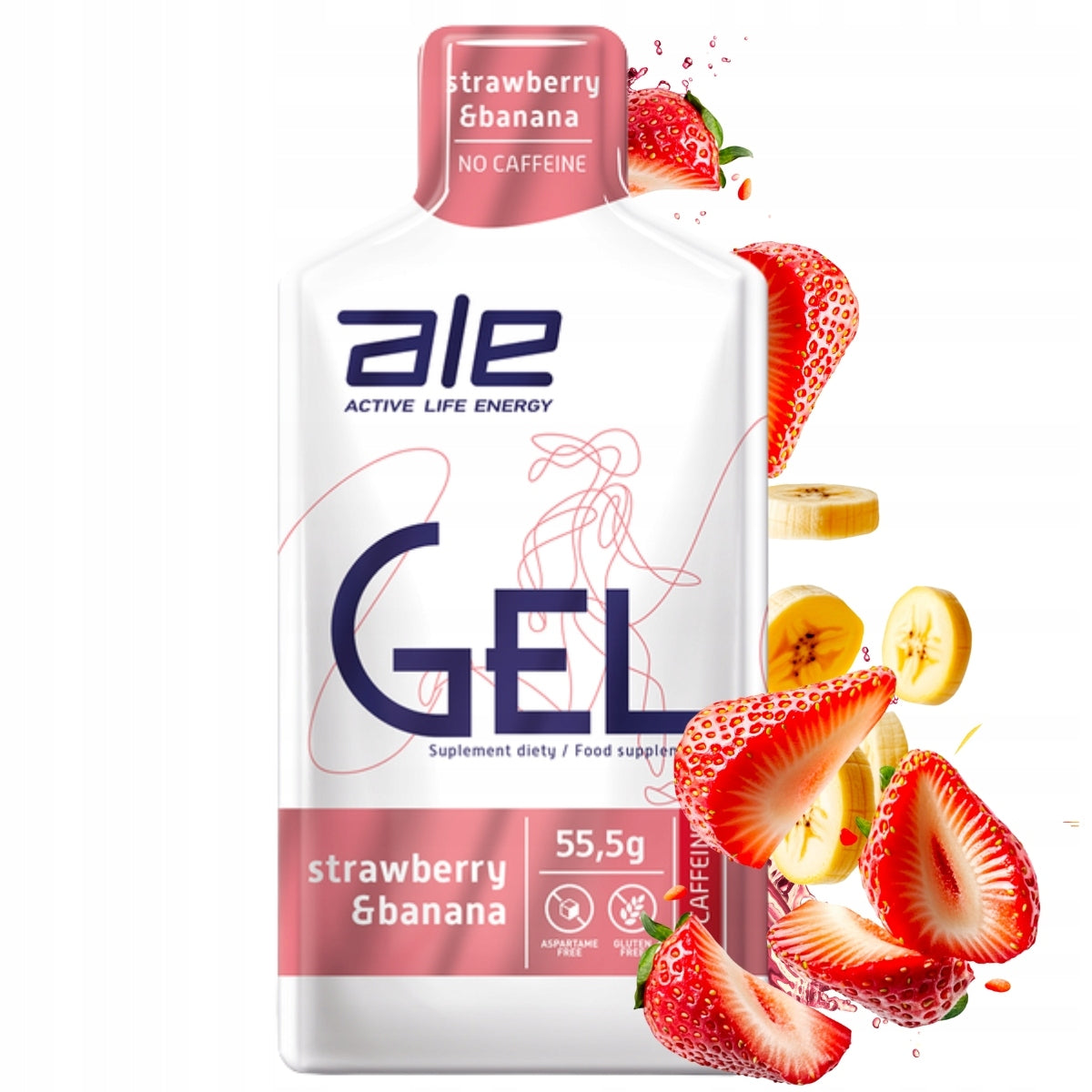 Energy Gel Ale Gel 55,5 g Strawberry Banana
