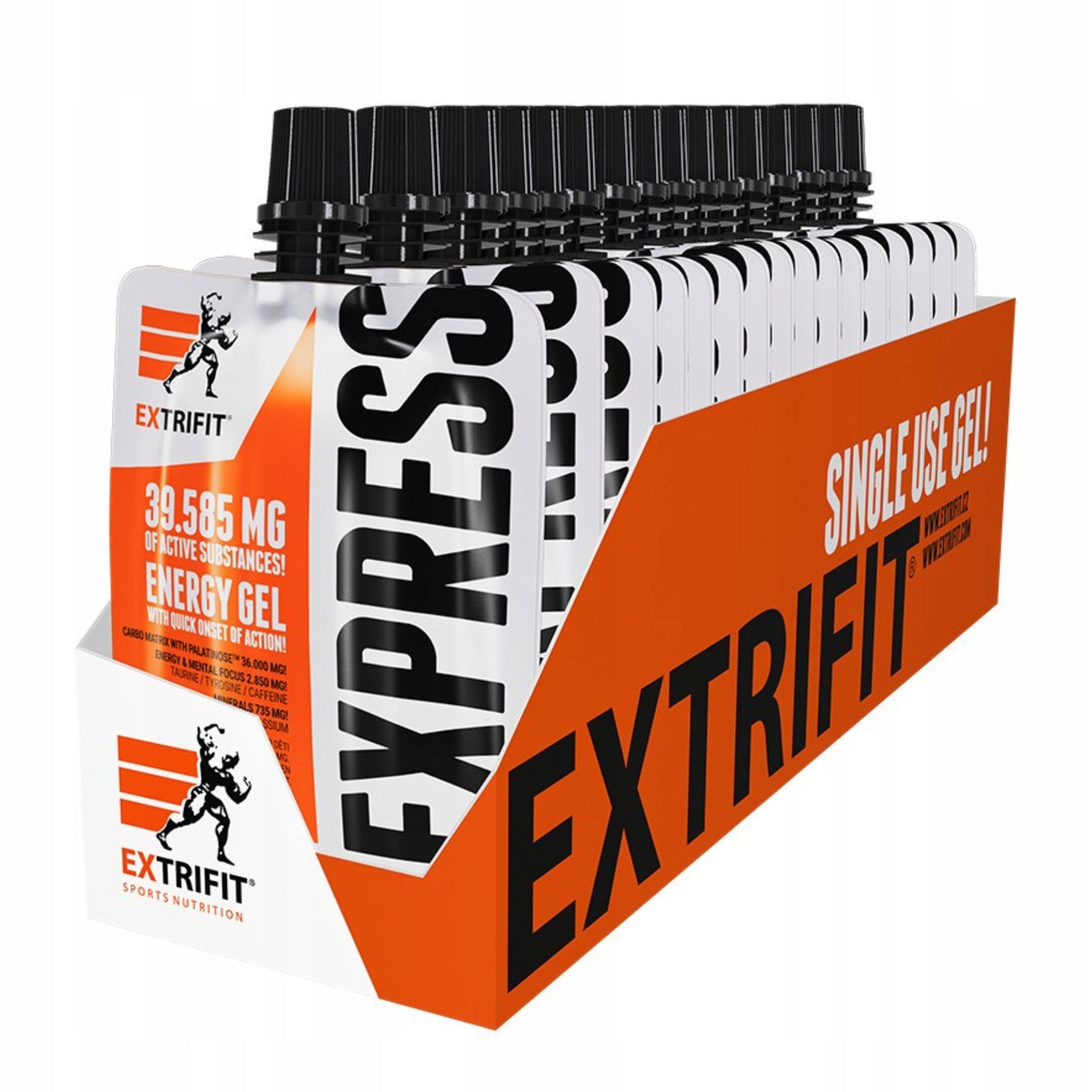 Energy Gel EXTRIFIT EXPRESS GEL 16x80g Caffeine Lime Carbohydrates