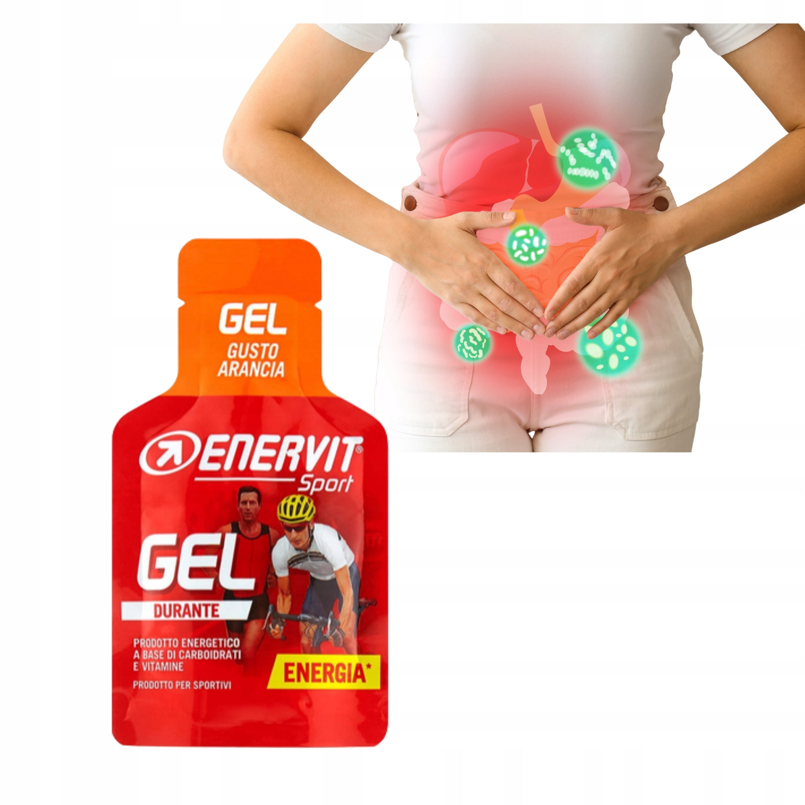 Energy Gel Enervit Gel 25ml 20g Carbohydrates Orange Running Bike Packaging status original