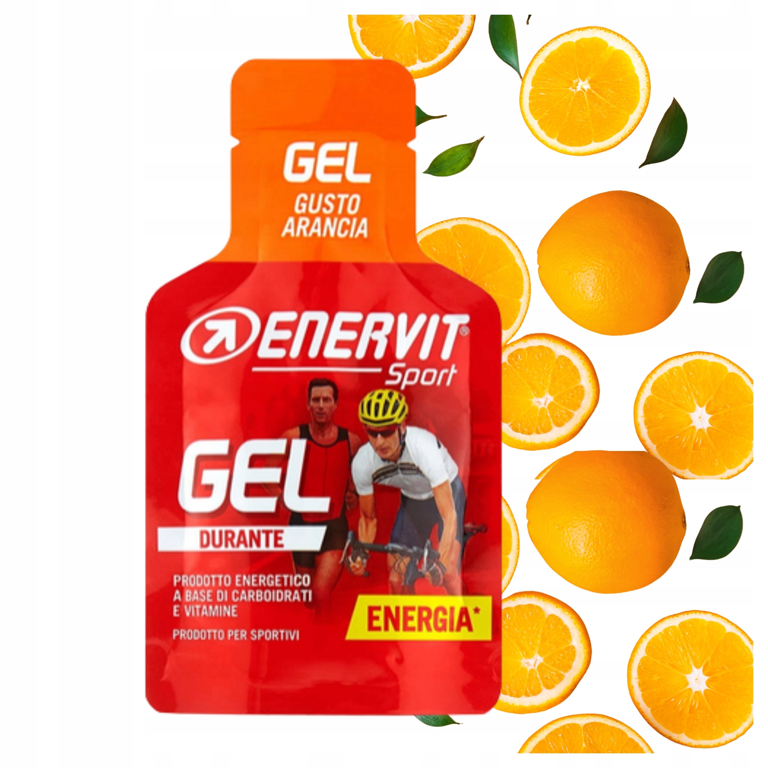 Energy Gel Enervit Gel 25ml 20g Carbohydrates Orange Running Bike