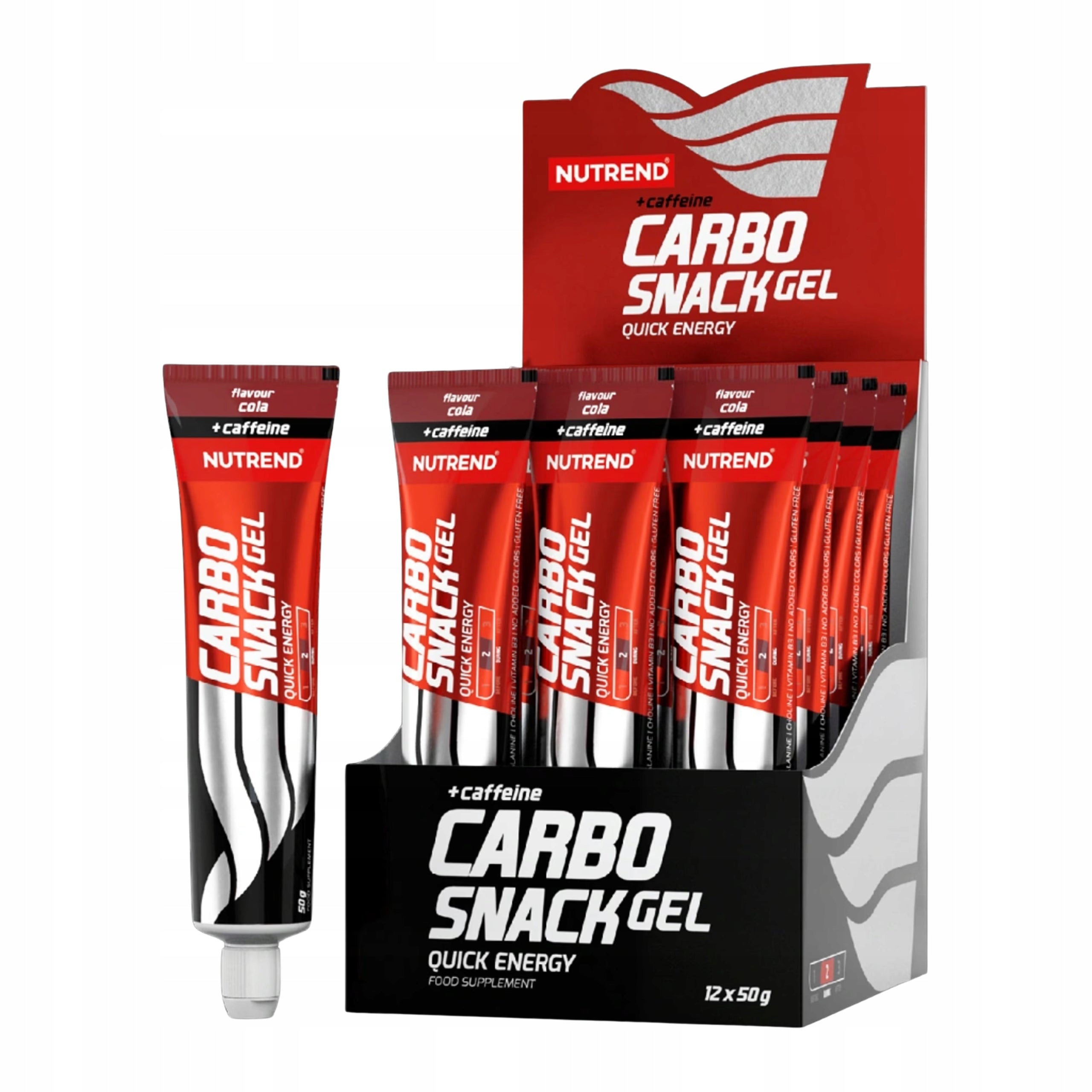 Energy Gel NUTREND Carbosnack 12x50g Cola Caffeine Carbon Training