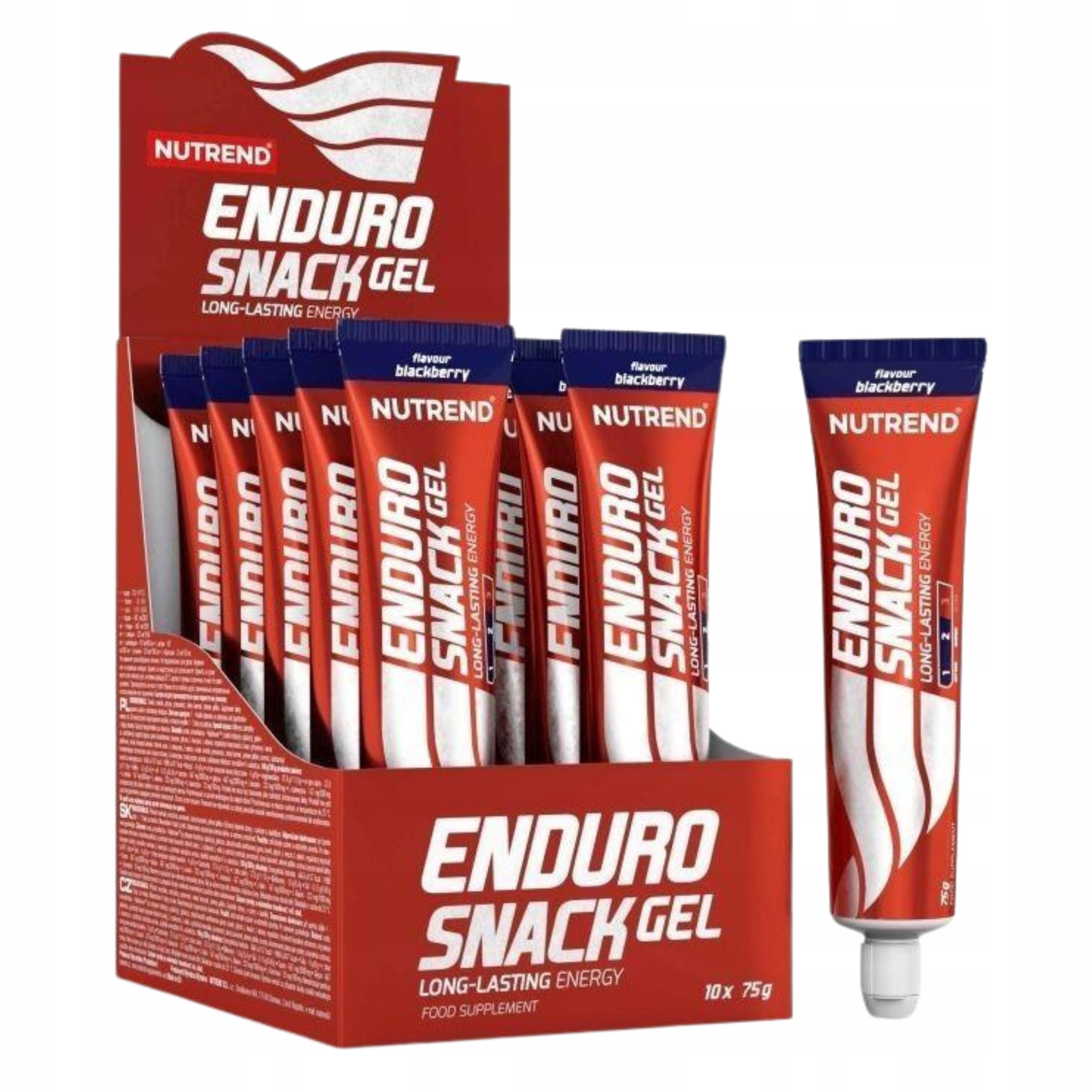 Energy Gel NUTREND Endurosnack 10x75g Blackberry BCAA Taurine Carbons