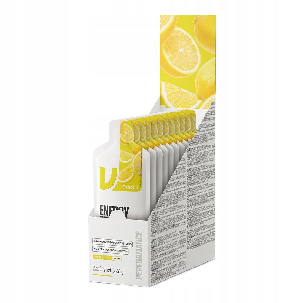 Energy Gel OstroVit Energy Gel 40 Lemon 12x 66 g Carbohydrates Expiration date at least 1 year from the date of purchase