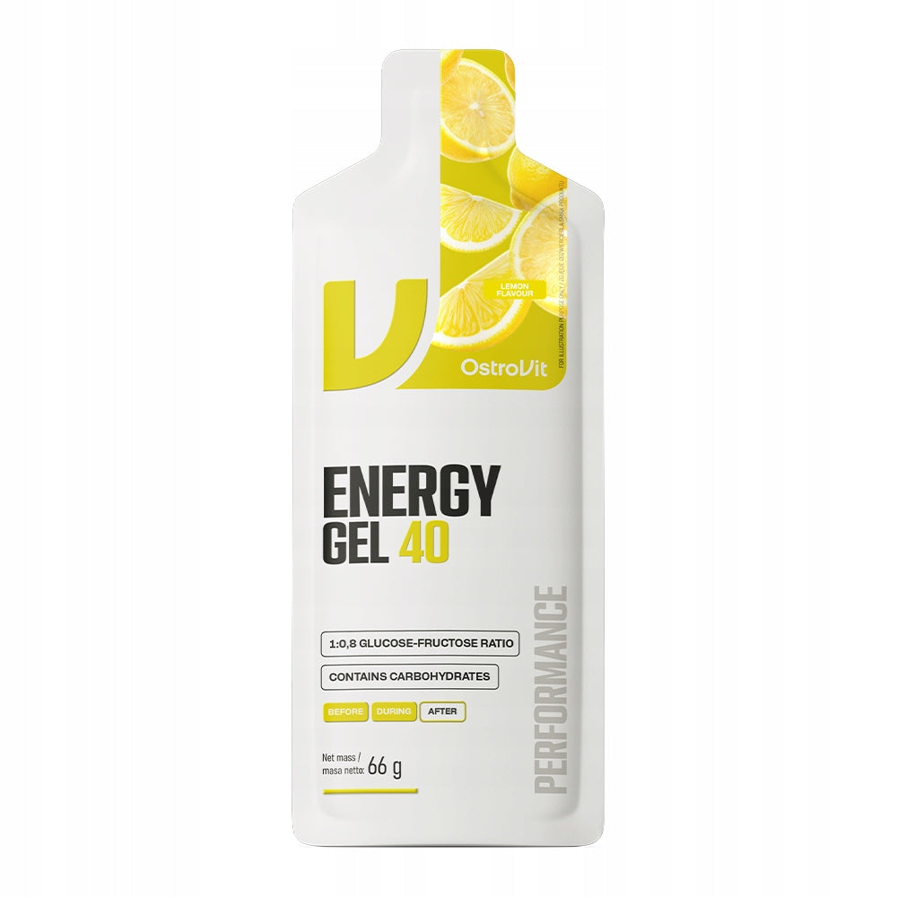 Energy Gel OstroVit Energy Gel 40 Lemon 12x 66 g Carbohydrates Packaging status original