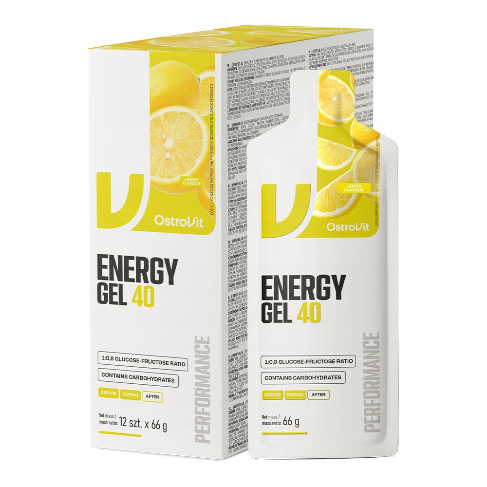 Energy Gel OstroVit Energy Gel 40 Lemon 12x 66 g Carbohydrates