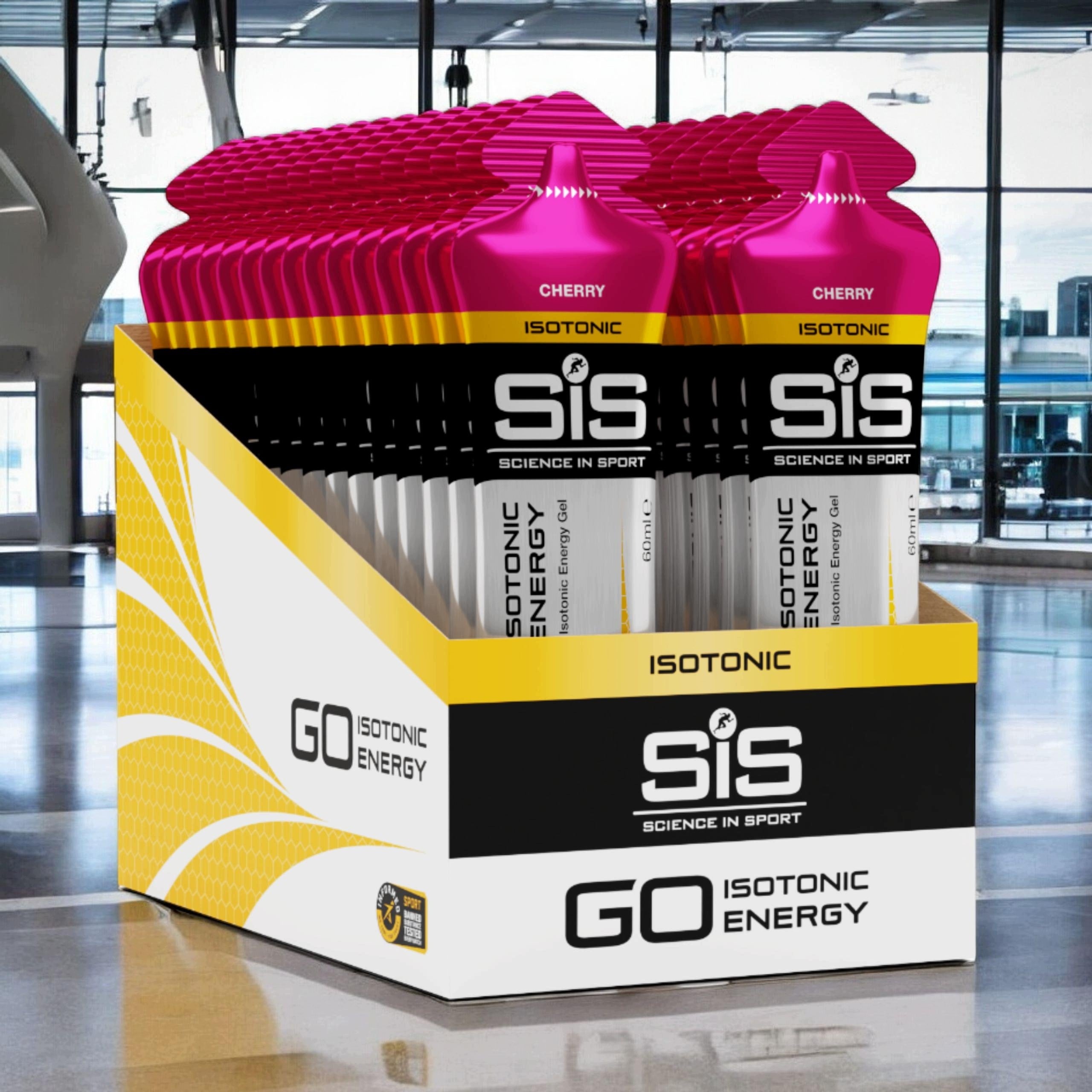 Energy Gel SIS GO Isotonic Gel 60ml x30 Cherry Energy Electrolyte Packaging status original
