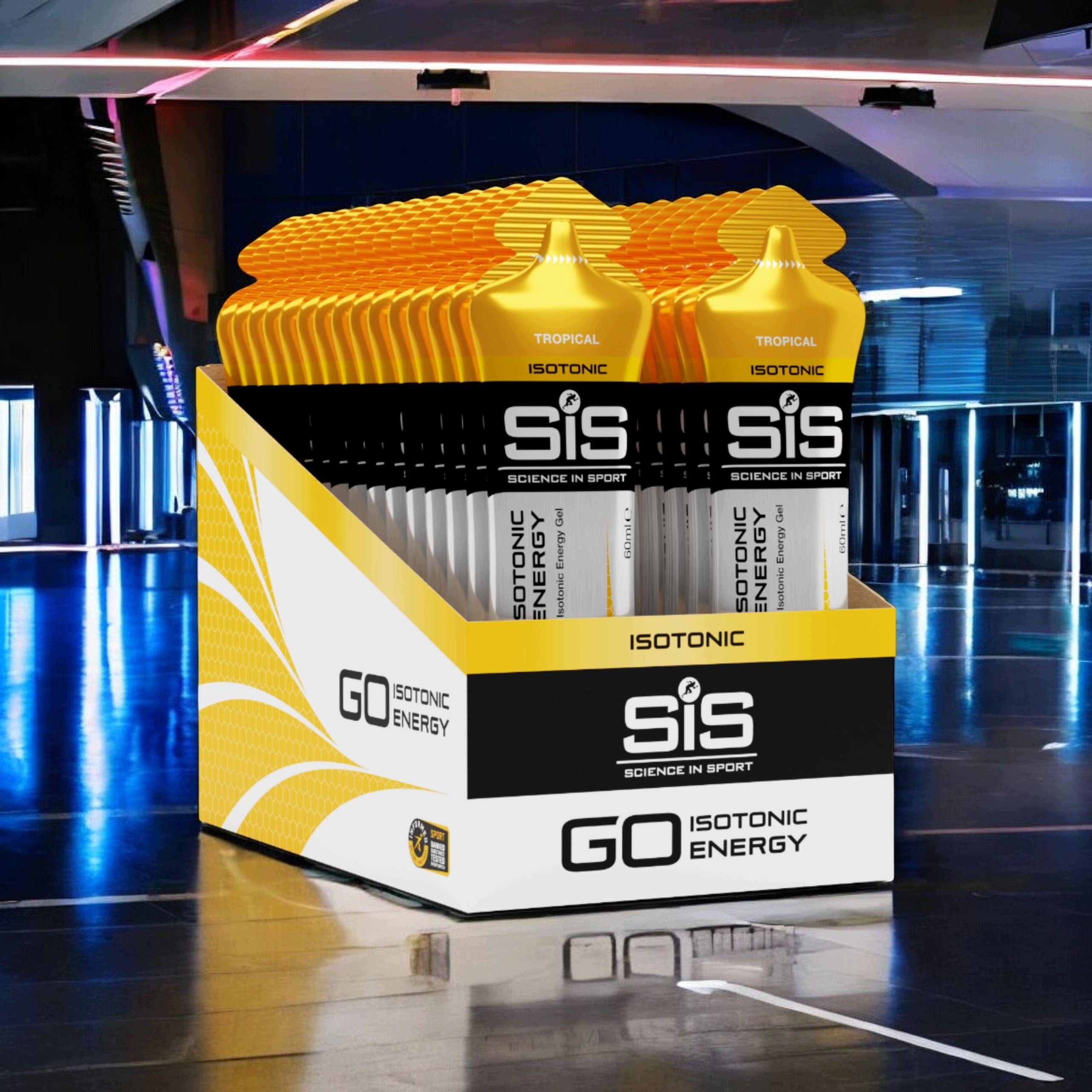 Energy Gel SIS GO Isotonic Gel 60ml x30 Tropical Energy Electrolytes Packaging status original