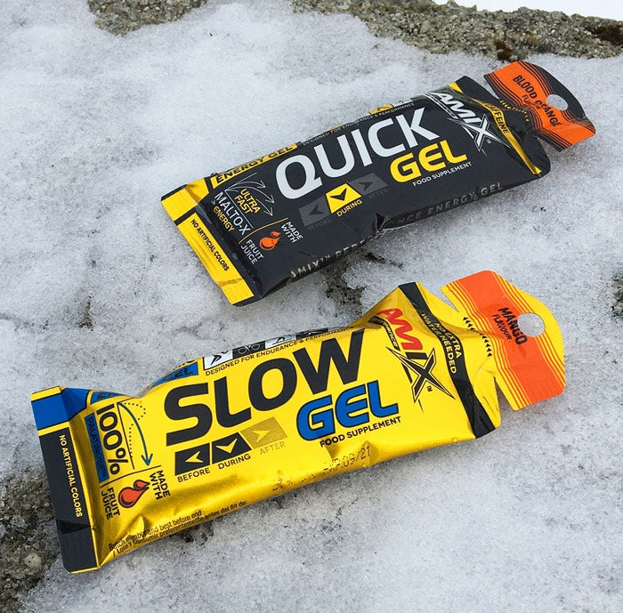 Energy Gels for athletes, runners, cyclists - AMIX SLOW GEL x40 Packaging status original