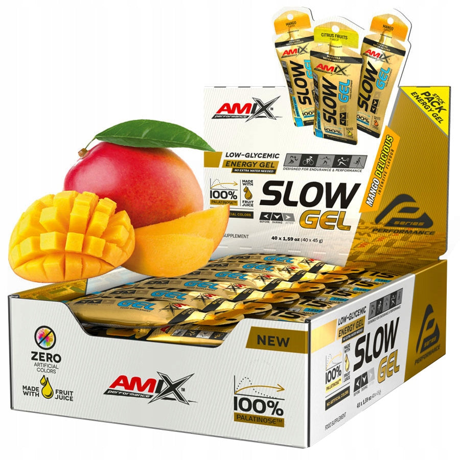 Energy Gels for athletes, runners, cyclists - AMIX SLOW GEL x40