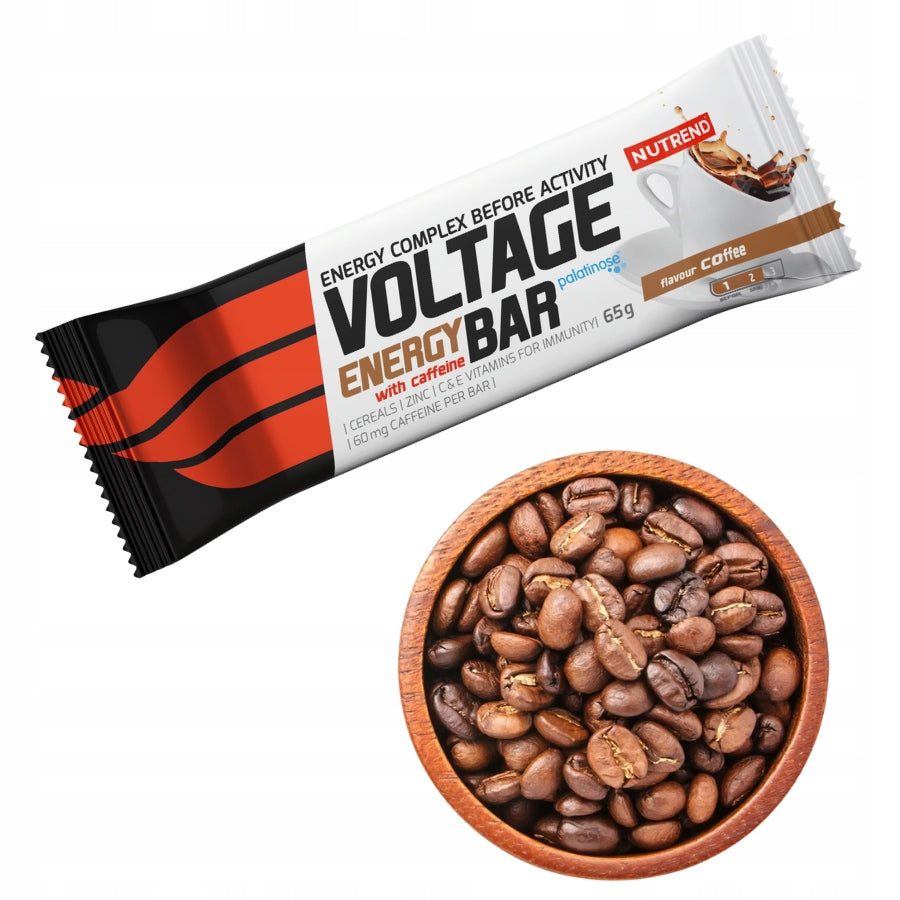 Energy bar Nutrend Coffee Voltage 65 g with caffeine GI32 vitamins