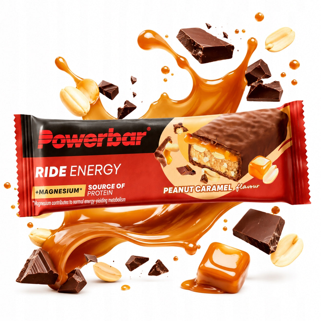 Energy bar PowerBar Caramel 55 g for training carbohydrates snack