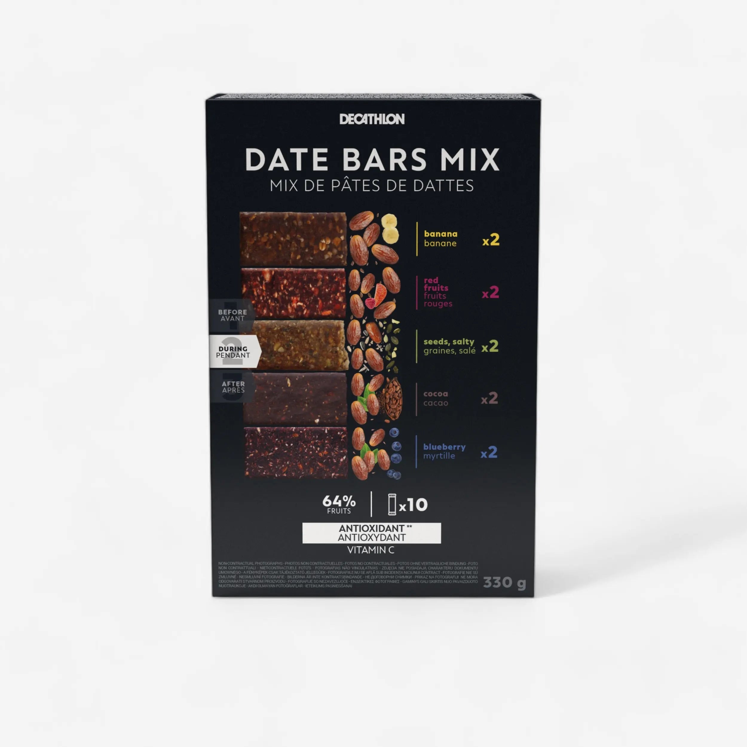 Energy bar with dates x10 pieces mix Expiration date not specified