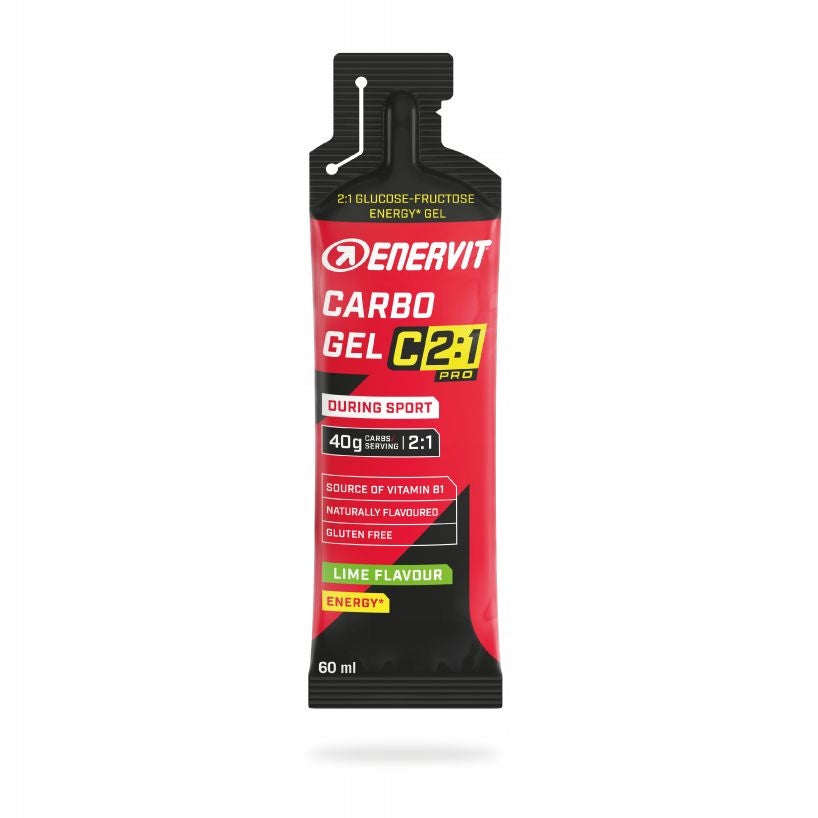 Energy gel Enervit Sport Carbo Gel C2:1PRO - 2 x 60 ml - Lime Expiration date at least six months from the date of purchase