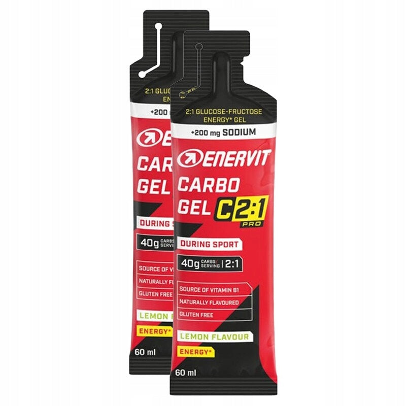 Energy gel Enervit Sport Carbo Gel C2:1PRO 60ml lemon with sodium 2x