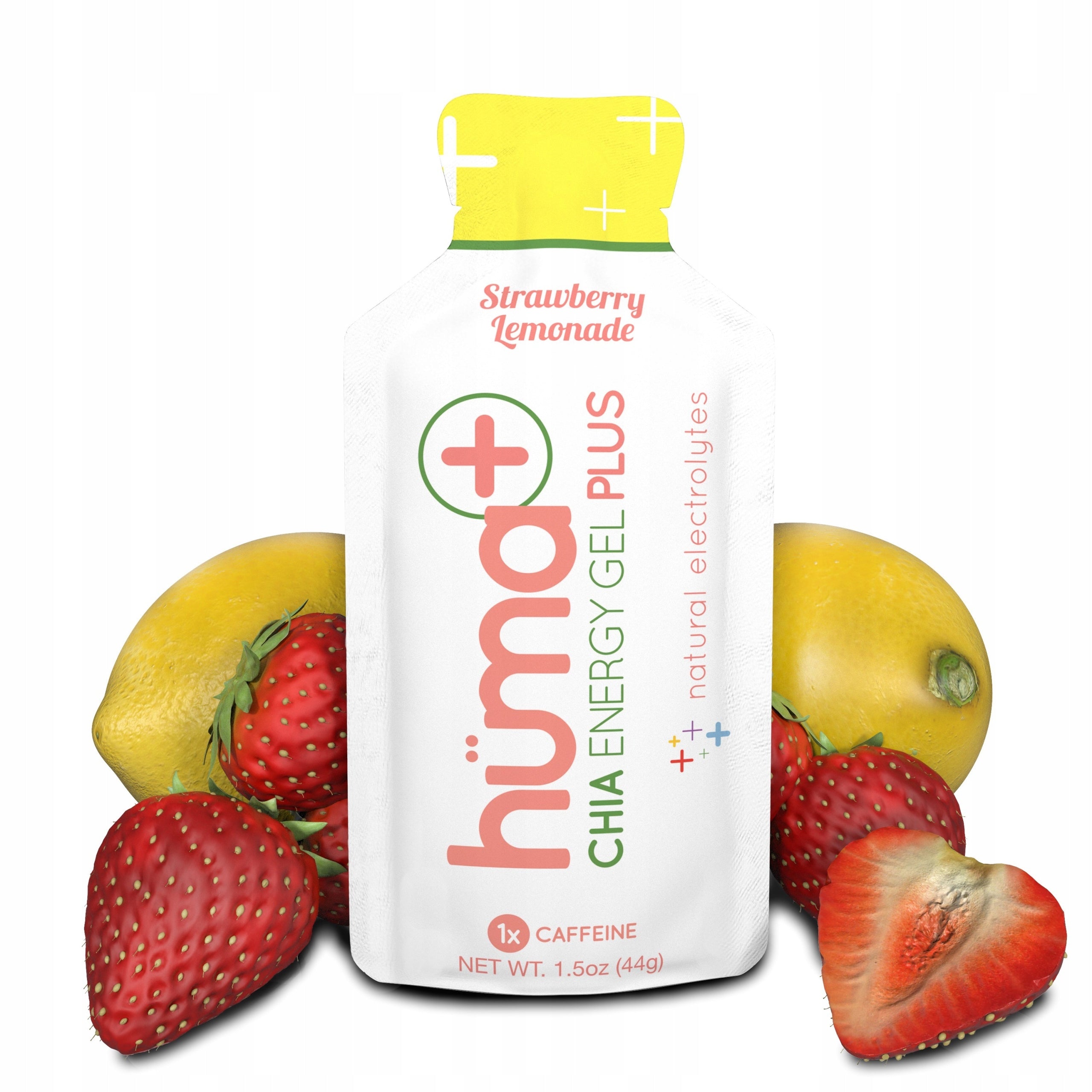 Energy gel Huma Gel PLUS strawberry lemonade (with caffeine) natural