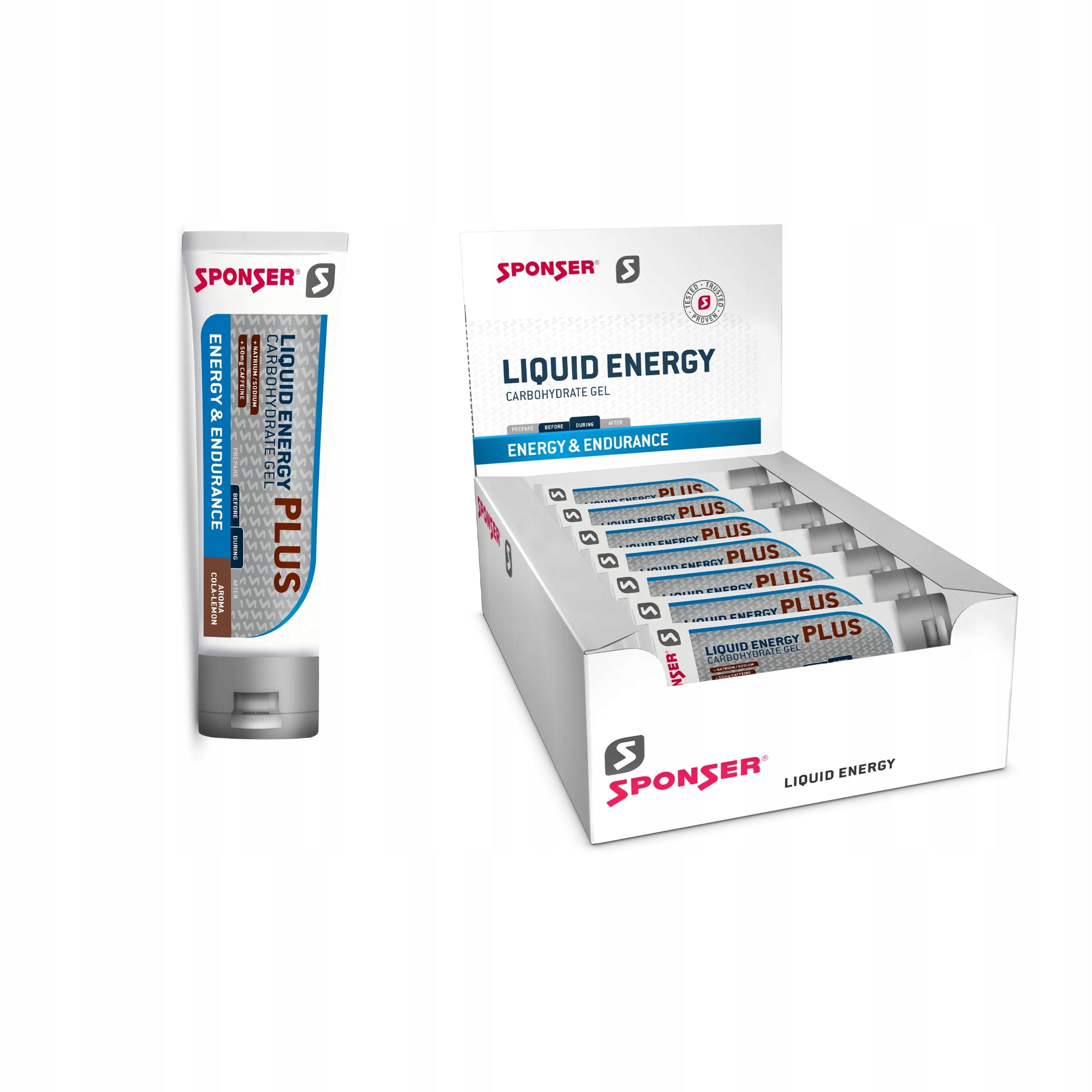 Energy gel SPONSER LIQUID ENERGY PLUS Cola-Citrine box (18...