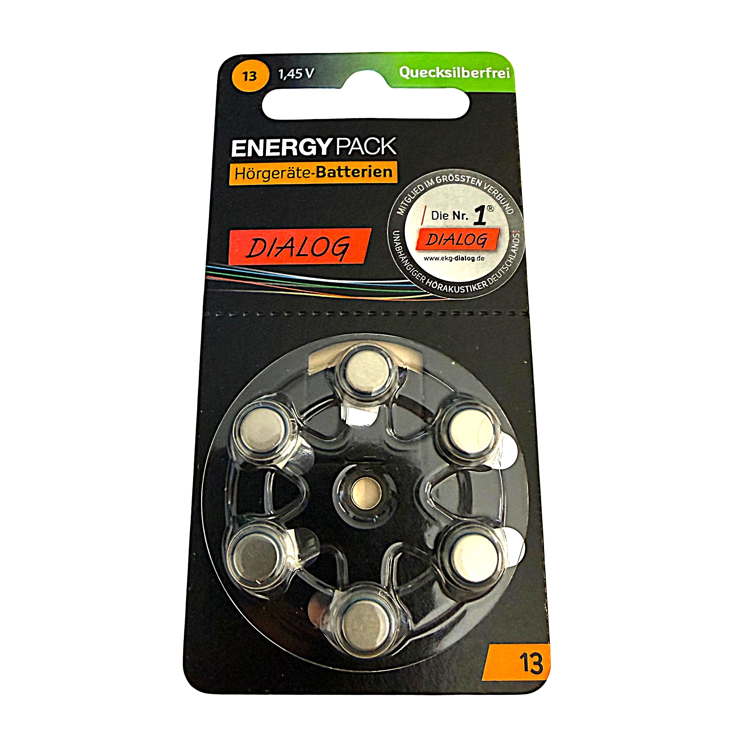 Energypack batteries for hearing aids DIALOG 6pcs 1,45V 13 VARTA