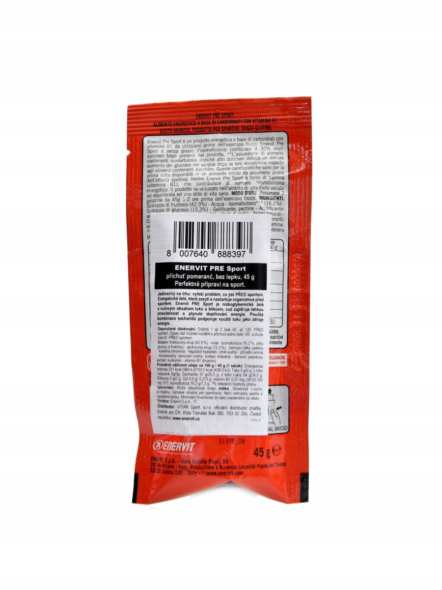 Enervit Pre sport 10 x 45g cola + caffein economy pack Packaging status original