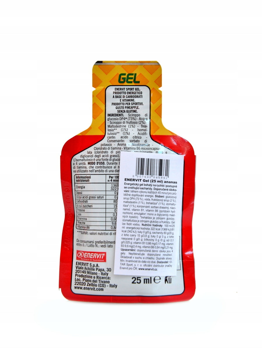 Enervit gel 12 x 25ml pomeranč economy pack Expiration date at least six months from the date of purchase