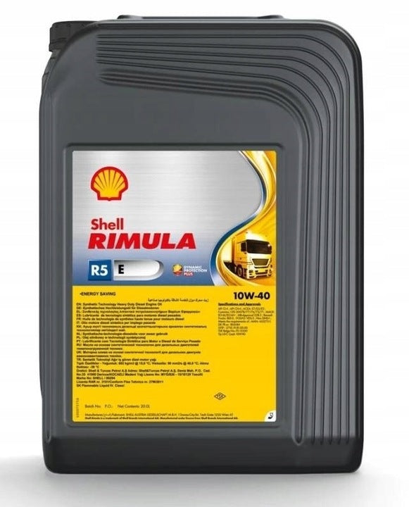 Engine oil Shell Rimula 10W-40 R5 20L
