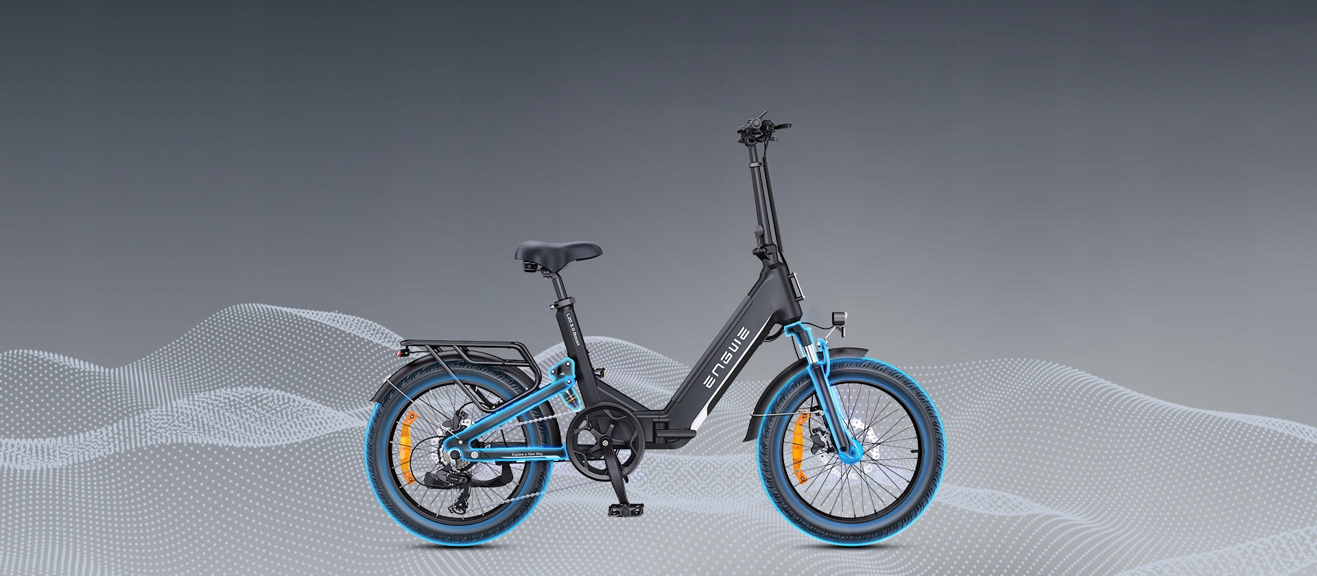 Engwe L20 3.0 Folding Electric Bike 13.5AH 120KM Oil Brake With APP Wheel size (") 20