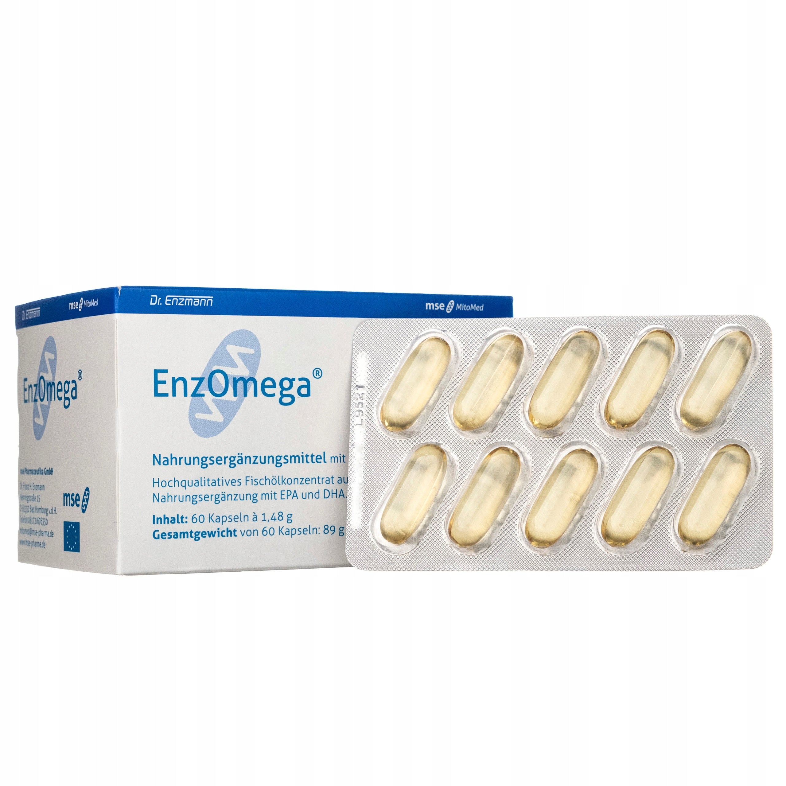 EnzOmega MSE Dr Enzmann 60 capsules omega 3 Mito-Pharma Manufacturer code DRENZ10