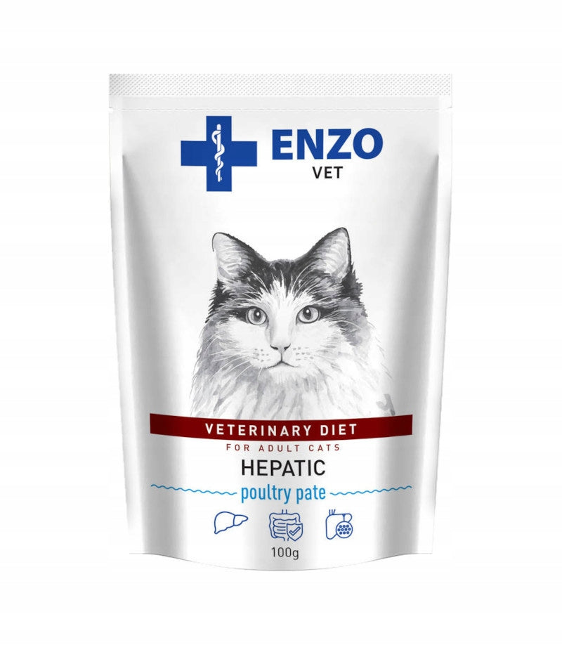 Enzo Vet Wet Food for Adult Cats Hepatic Poultry 100g