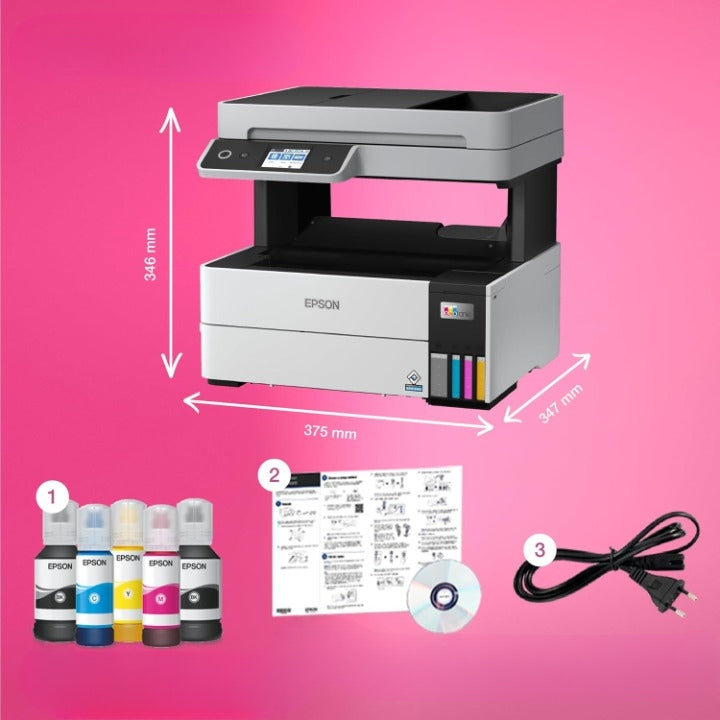 Epson ET-5150 EcoTank Bluetooth WiFi Inkjet Printer 5x White Ink Packaging status original